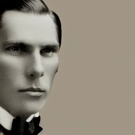 Image similar to A photograph portrait of Jerma985 with slicked back hair in the early 1900s, taken in the early 1900s, grainy, taken on a early 1900s Kodak Camera, realistic, hyperrealistic, very realistic, highly detailed, very detailed, extremely detailed, detailed, digital art, trending on artstation