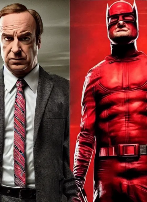 Image similar to Saul Goodman as Daredevil