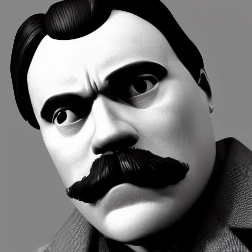 Prompt: close up portrait of friedrich nietzsche, octane render, ultra details