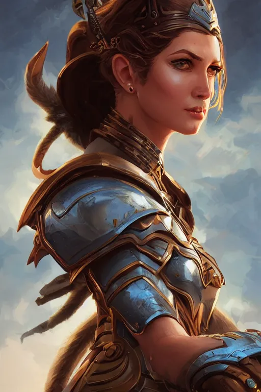 Image similar to amazon valkyrie athena, d & d, fantasy, portrait, highly detailed, headshot, digital painting, trending on artstation, concept art, sharp focus, illustration, art by artgerm and greg rutkowski and magali villeneuve