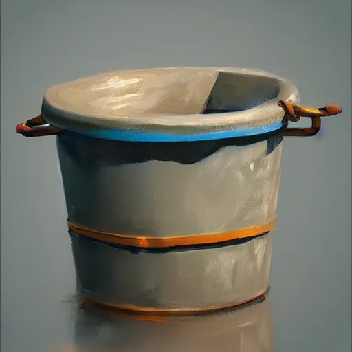 Prompt: a bucket with water, oil painting, ultradetailed, artstation, ultradetailed, digital painting, ultradetailed