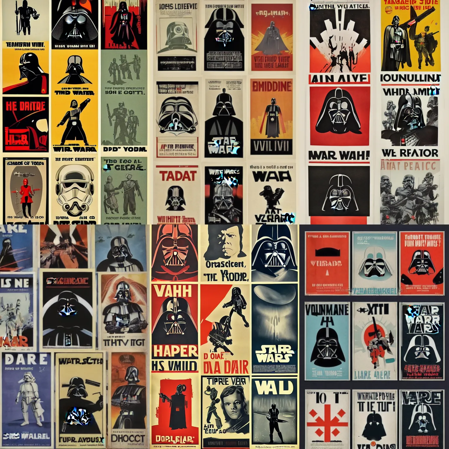 Prompt: propaganda posters for the Empire, Star Wars, Darth Vader, recruitment