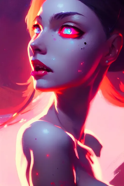 Image similar to a ultradetailed beautiful painting of jinx from arcane, by greg rutkowski, conrad roset, and ilya kuvshinov trending on artstation