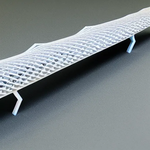 Prompt: 3d printed bridge, parametric design