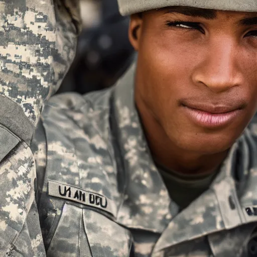 Image similar to Photo of a US soldier, Close-up shot