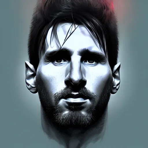 Image similar to a portrait of lionel messi by sabbas apterus