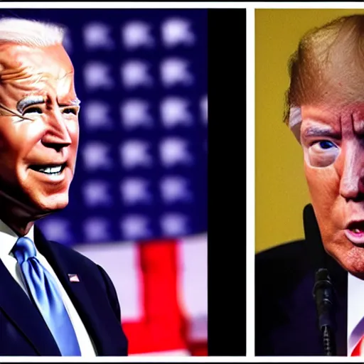 Prompt: Joe Biden vs Donald Trump as Mortal Combat characters