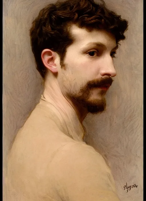 Prompt: closeup portrait of a handsome man, bouguereau : 1 0, leyendecker : 2 5, alma tadema : 1 0, john singer sargent : 1 5