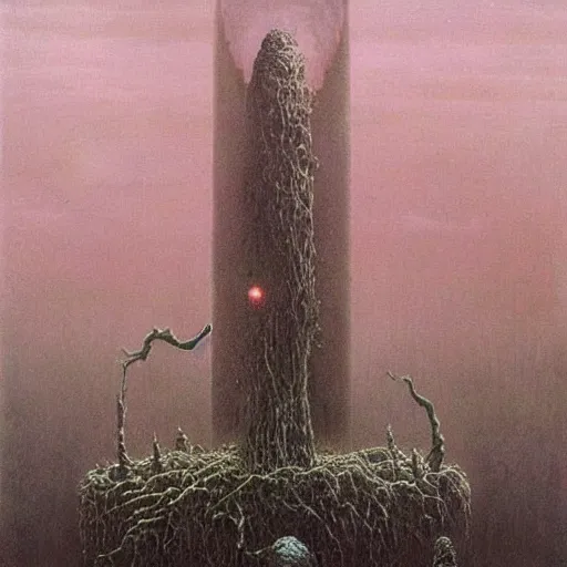 Image similar to Terraria boss made by Zdzislaw Beksinski