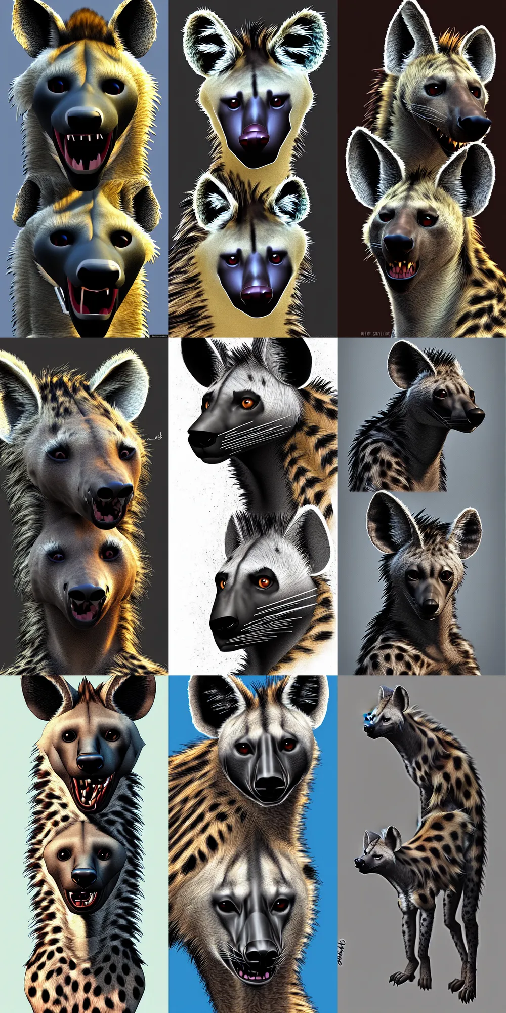 Prompt: a furry hyena fursona, insane - resolution, photorealistic, trending on weasyl