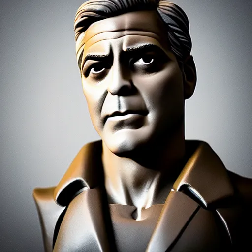 Image similar to george clooney made out of polymer clay detailed sculpture trending on artstation