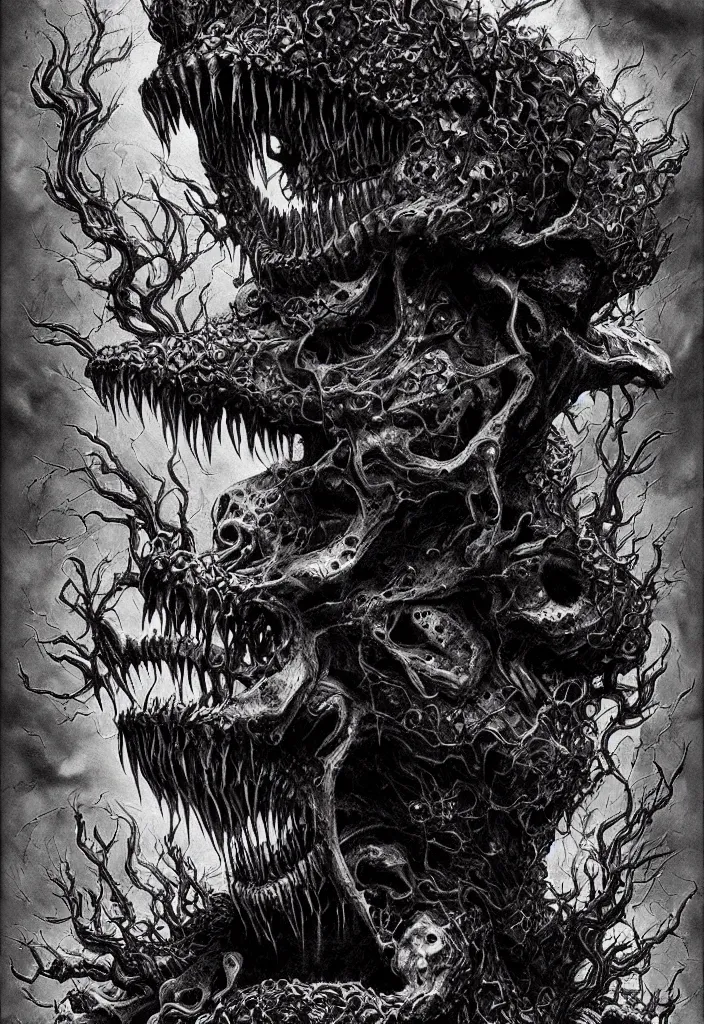 Image similar to a strange eerie magical scary creature in an eerie uncanny hell, transluscent neon, horror, concept art, detailed, intricate, award - winning, cinematic, by kentaro miura