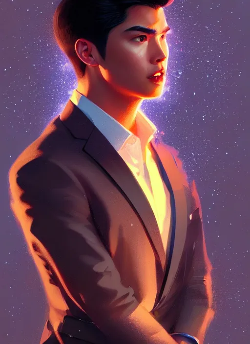 Image similar to portrait of reggie mantle, intricate, elegant, glowing lights, highly detailed, digital painting, artstation, concept art, smooth, sharp focus, illustration, art by wlop, mars ravelo and greg rutkowski