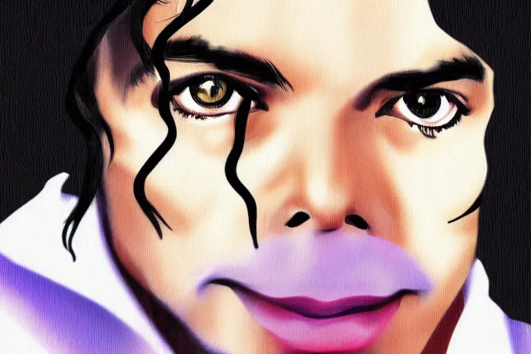 Image similar to michael jackson as a justin bieber, portrait, digital art,