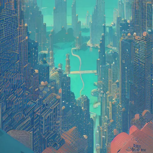 Image similar to gta : dubai, by victo ngai