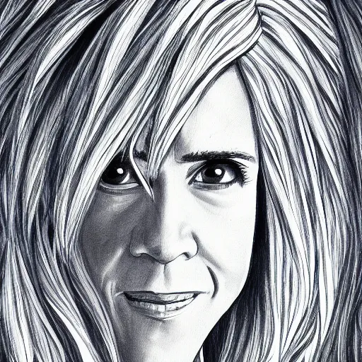 Image similar to Painting of Kristen Wiig, official, detailed, character dragonball, award winning artwork, Akira Toriyama