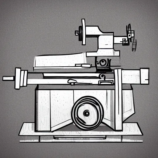 Image similar to lathe, woodworking, vector art