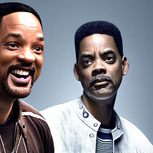 Prompt: photography of will smith and chris rock together. ultra-detailed, 8k, octane render