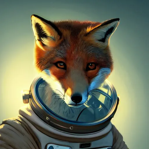 Prompt: an anthropomorphic fox human astronaut,digital art,detailed face,art by greg rutkowski,trevor henderson,fluffy,western comic book style,photorealistic,professional lighting,hyperdetailed,high resolution,high quality,dramatic,deviantart,artstation,4k,real photo