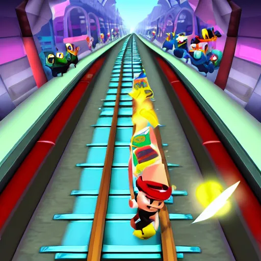 Prompt: subway surf