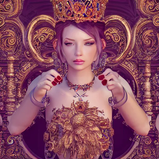 Image similar to princess, gorgeous, ornate and intricate, hyper detailed, octane render, 4 k