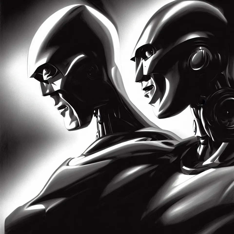 Image similar to sketch robot art by alex ross, dynamic lighting, cinematic, epic composition, masterpiece, sense of awe