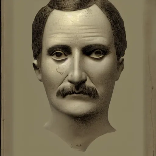 Prompt: 1800s inventor, face texture