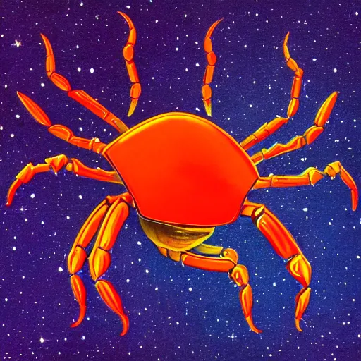 Prompt: space crab