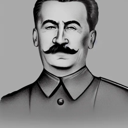 Image similar to color portrait of stalin, accurate digital art