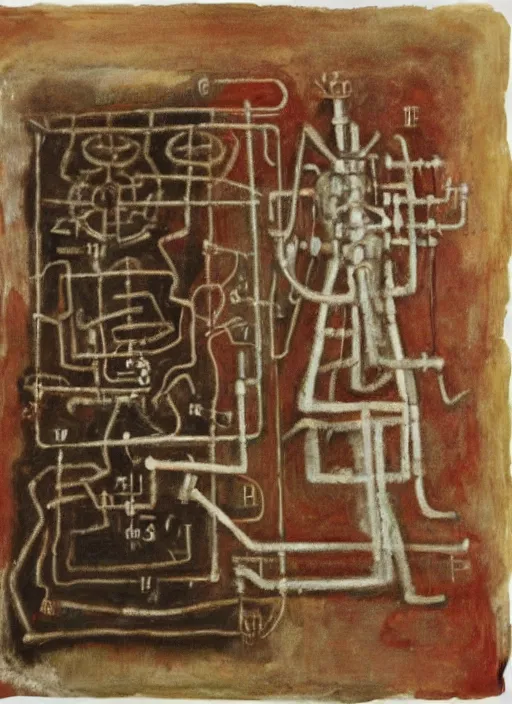 Image similar to biomechanical talisman of instructions on how to make the powder of ibn ghazi by maggi mcdonald, mark rothko, sabina klein