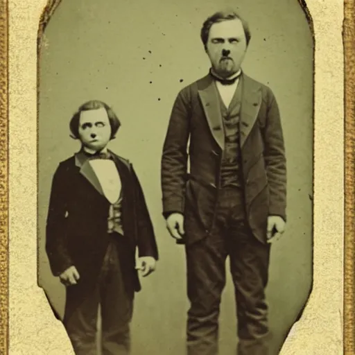 Prompt: tintype photo of “ rick and morty ” 1 8 8 0 s