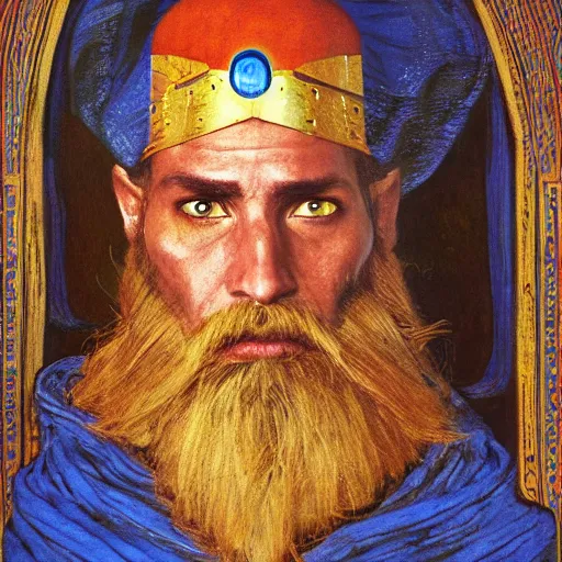 Prompt: orientalist portrait of a wizard in a blue robe blasting with lightning intricate in front of sandstone cliffs at night artwork by Fabio Fabbi and john william waterhouse and Edwin Longsden Long and Nasreddine Dinet and Theodore Ralli trending on artstation, very coherent symmetrical artwork high detail 8k