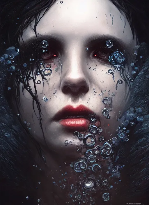 Prompt: digital art of a necromancer made of water particles and black smoke, hyper realistic portrait full of details, canon eos, zbrush, artstation, by greg rutkowski and tom bagshaw anf marc simonetti