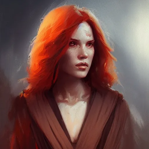 Image similar to portrait of a woman by greg rutkowski, mara jade, star wars expanded universe, she is about 2 0 years old, highly detailed portrait, digital painting, artstation, concept art, smooth, sharp foccus ilustration, artstation hq