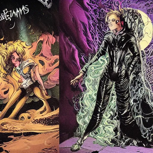 Prompt: a studio photo of Dream of the Endless as depicted in the Sandman comic books, highly detailed, f/1.5, 80mm