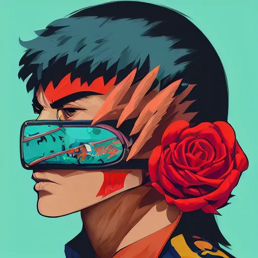 Prompt: Street Fighter 2 Vega Claw profile picture by Sachin Teng, asymmetrical, Organic Painting , Adidas, Impressive, Award Winning, Claw, Vega Mask, Violent, Dark, Roses, Snake, Powerful, geometric shapes, hard edges, energetic, intricate background, graffiti, street art:2 by Sachin Teng:4