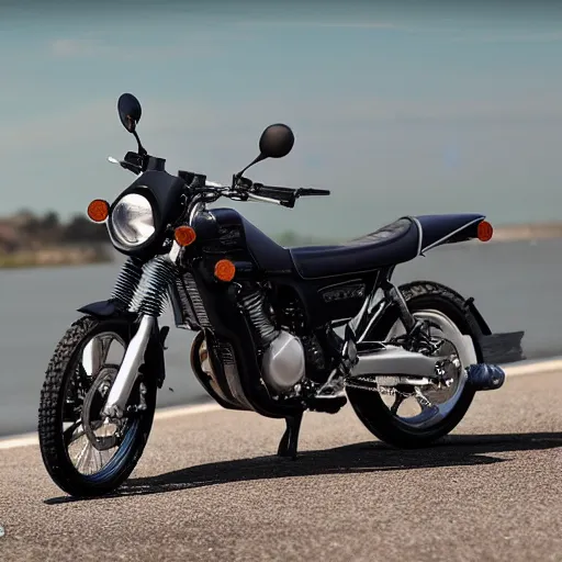 Image similar to yamaha xz550 motorcycle with fairing, award winning, 8k