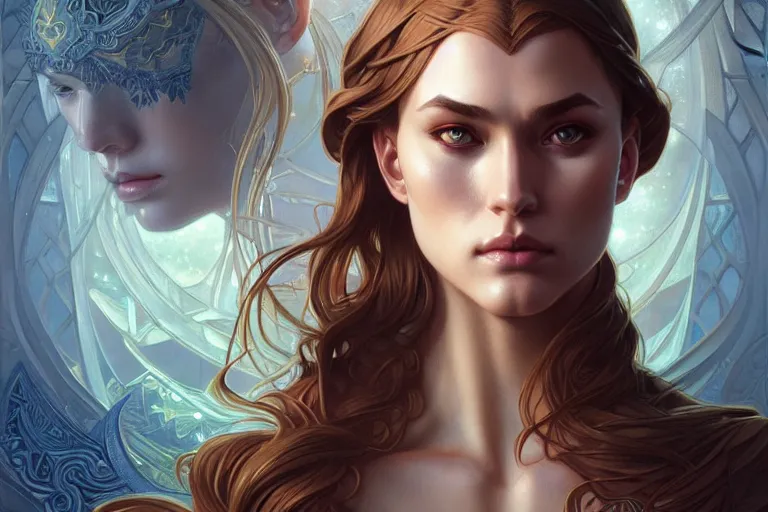 Image similar to symmetry!! intense fanart of acotar protagonist, intricate, elegant, highly detailed, my rendition, digital painting, artstation, concept art, smooth, sharp focus, illustration, art by artgerm and greg rutkowski and alphonse mucha