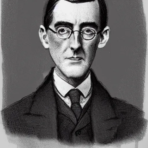 Image similar to jacob rees - mogg as a haunted edwardian pencil, studio lighting