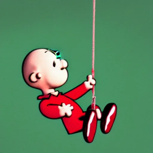 Image similar to Charlie Brown swings a yo-yo