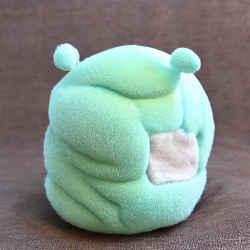 Image similar to bacteria plush, cute fluffy microorganisms covering a cozy bed, cloth worms