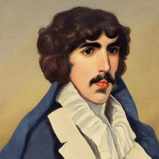 Image similar to regency era painting of a young george harrison