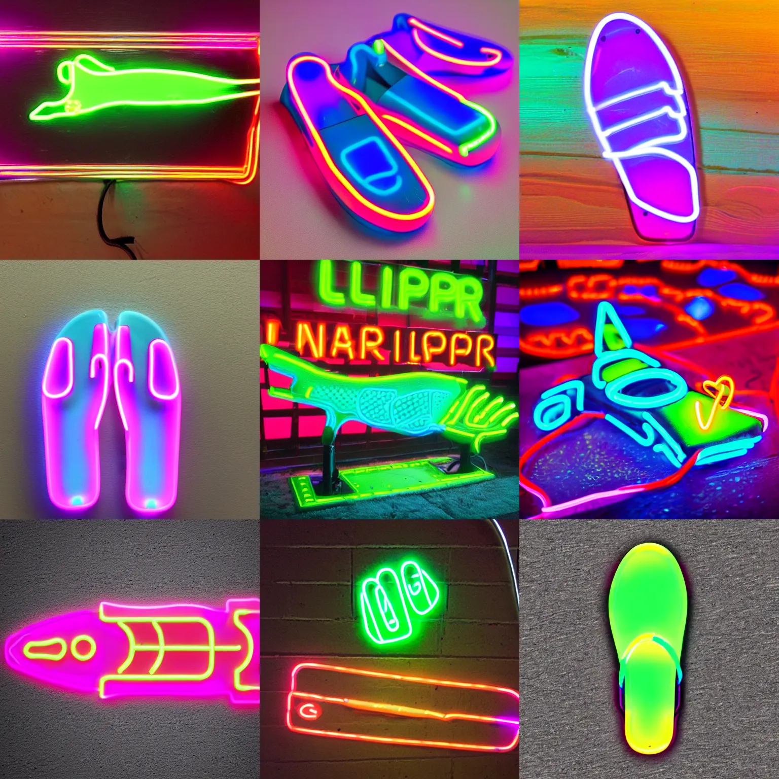 Prompt: neon flipper