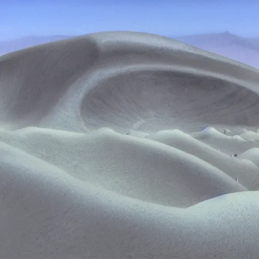 Image similar to photorealistic dune (frank herbert) setting