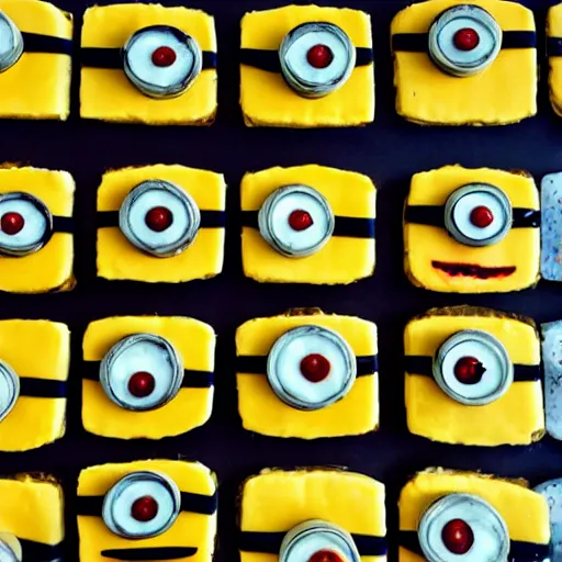 Prompt: humans eating minions poptarts rejected in the style of Don Hertzfeldt