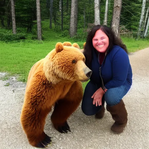 Image similar to real photo of marsha and the bear