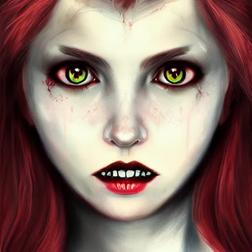 Image similar to the vampire girl portrait, fantasy art, concept art, photorealistic, highly detailed, -H 1000