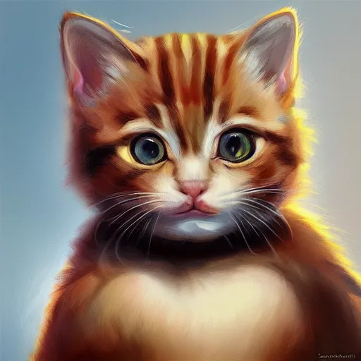 Image similar to instagram logo as a kitten, oil painting, ultradetailed, artstation, ultradetailed, digital painting, ultradetailed