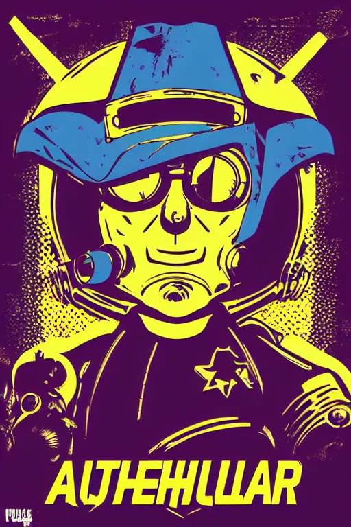 Image similar to fallout 7 6 retro futurist illustration art by butcher billy, sticker, colorful, illustration, highly detailed, simple, smooth and clean vector curves, no jagged lines, vector art, smooth andy warhol style