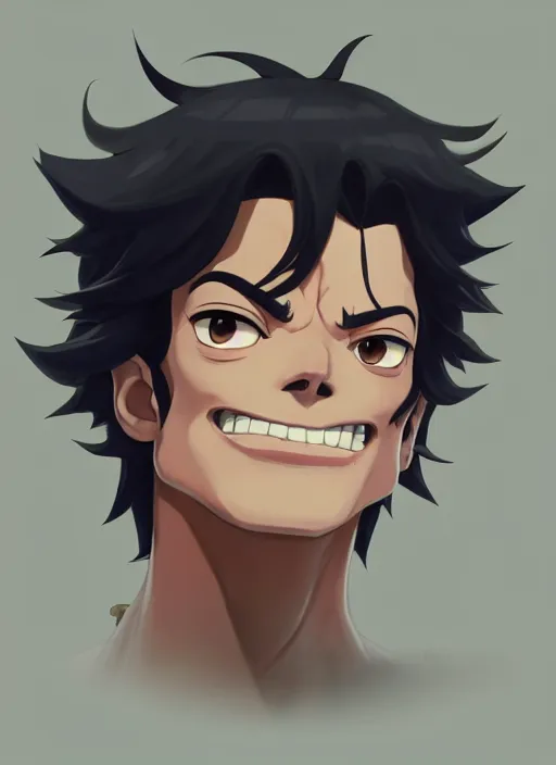 Prompt: centered!! macro head portrait of medieval handsome happy yelling happy king michael jackson, artstation, detailed cartoon, elegant, digital painting, concept art, smooth, sharp focus, illustration, ghibli, makoto shinkai, don bluth, fujita goro, jean giraud, akihiko yoshida, tom whalen 8 k